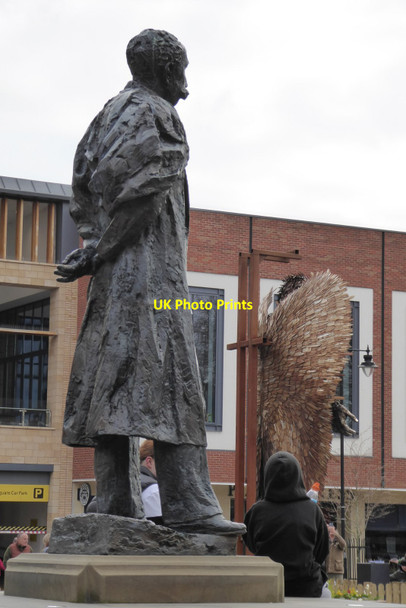 Photo 6"x4" Statue of Sir Edward Elgar Worcester c2022