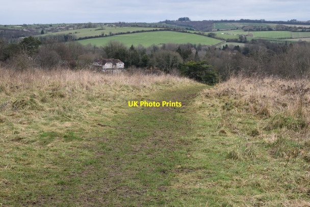 Photo 6"x4" Path above the memorial on Shawford Down Shawford\/SU4624 c2022