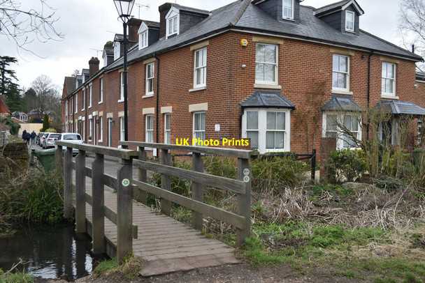 Photo 6"x4" Footbridge to Cripstead Lane, St Cross Winchester c2022