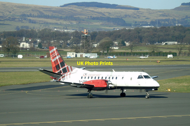 Photo 6"x4" Loganair aircraft at Glasgow Airport Renfrew c2022 P1