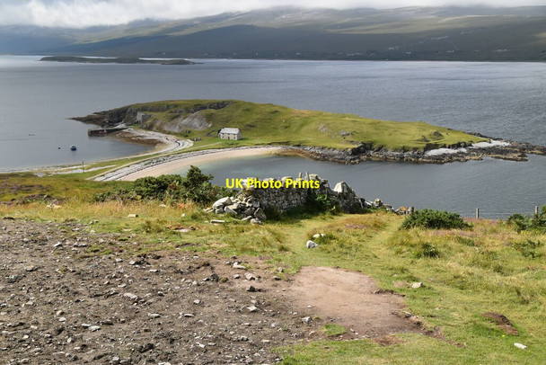 Photo 6"x4" Hut Circle and Ard Neackie Loch a' Gharbh-bhaid c2021