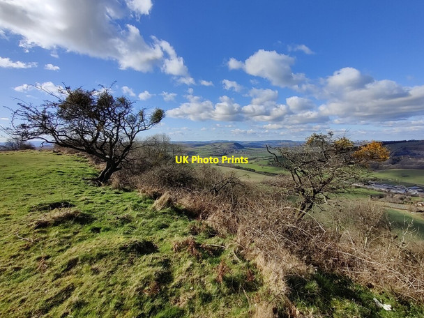 Photo 6"x4" The north ramparts of Croft Ambrey Iron Age hill fort Leinthall Earls c2022
