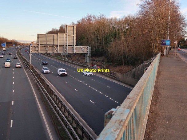 Photo 6"x4" M74 motorway at Uddingston Kylepark c2022