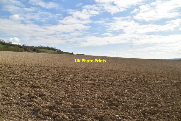 Photo 6"x4" Ploughed field Force Green c2021