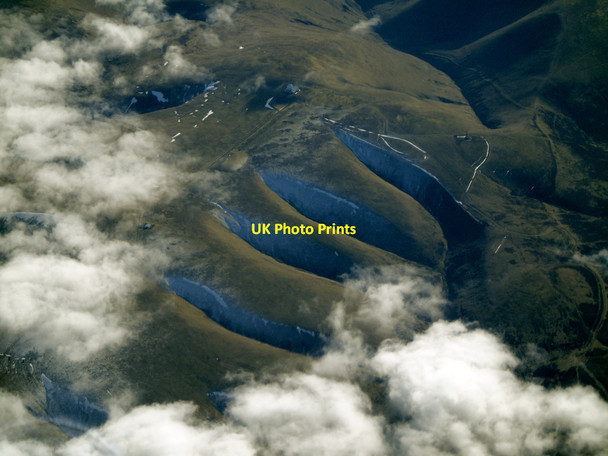 Photo 6"x4" Green Lowther and Lowther Hill from the air Wanlockhead c2022