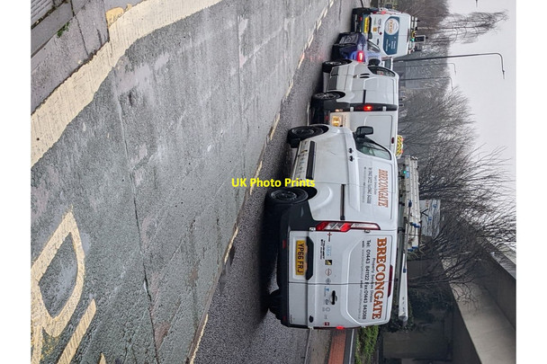 Photo 6"x4" Brecongate white van, Malpas Road, Crindau, Newport Newport\/Casnewydd c2022