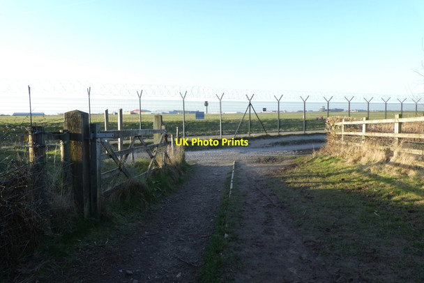 Photo 6"x4" Path approaching airport perimeter fence Morley\/SJ8282 c2022