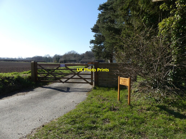 Photo 6"x4" Gated entrance to Stakebridge Farmhouse Lamas c2022