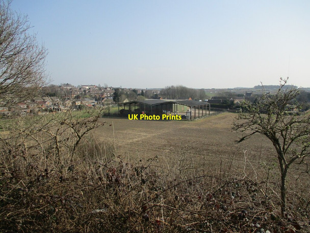 Photo 6"x4" Houses and farm buildings on the edge of Bilsthorpe Bilsthorpe c2022