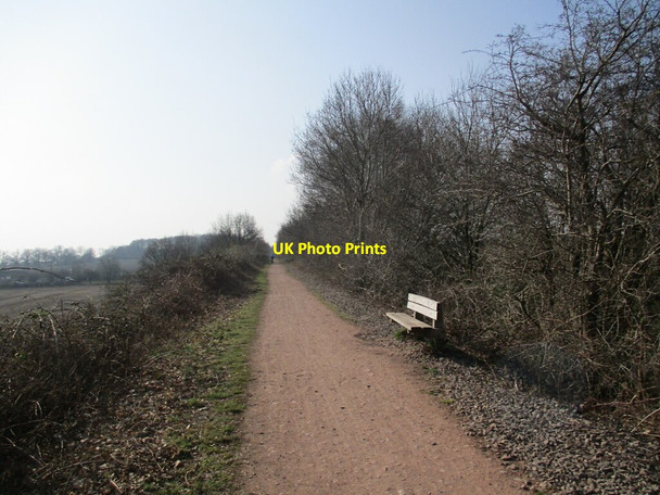 Photo 6"x4" Course of railway line from the former Bilsthorpe Colliery Bilsthorpe c2022
