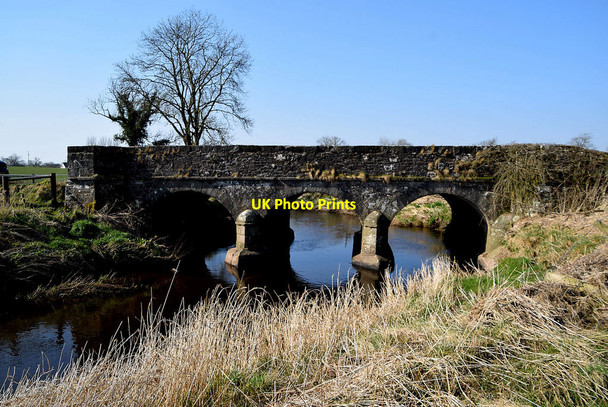 Photo 6"x4" Bridge along the Cloghfin River between Lisboy and Deroran Beragh c2022