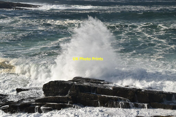 Photo 6"x4" Waves breaking, Mullaghmore Head Mullaghmore c2021