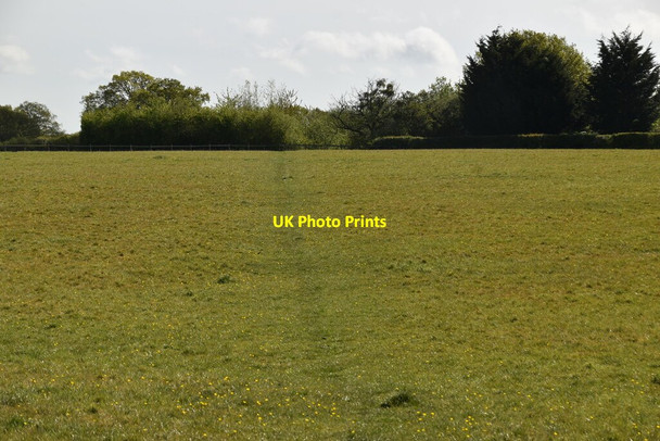 Photo 6"x4" Footpath across field Biddenden c2021