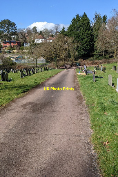 Photo 6"x4" Road at the northern edge of St Woolos Cemetery, Newport Newport\/Casnewydd c2022