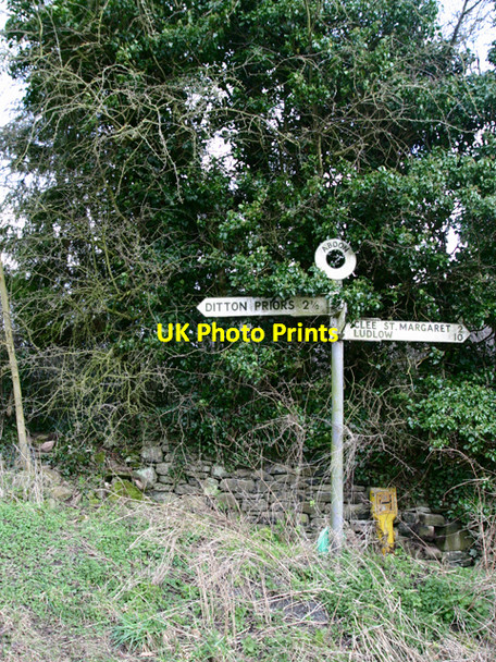 Photo 6"x4" Signpost at Abdon Abdon c2006