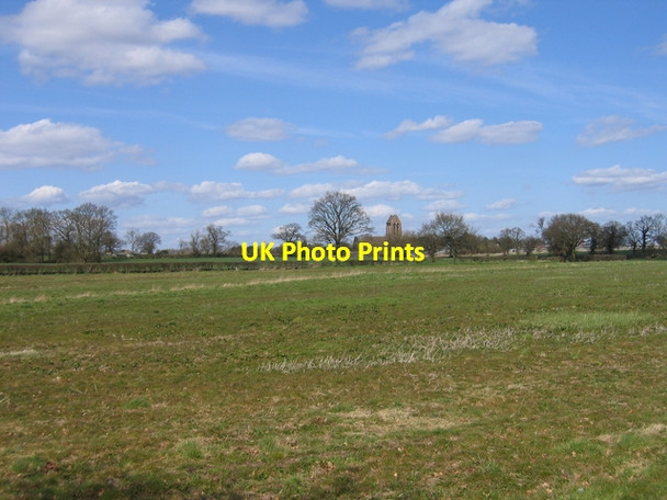Photo 6"x4" Distant view of St Mary's, Wythall Inkford c2006