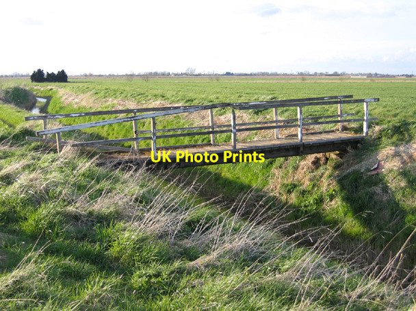 Photo 6"x4" Footbridge over Kirton Drain, Kirton End, Lincs Kirton End c2006
