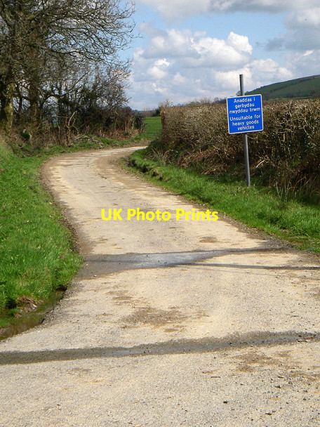 Photo 6"x4" Road Sign Abergorlech c2006