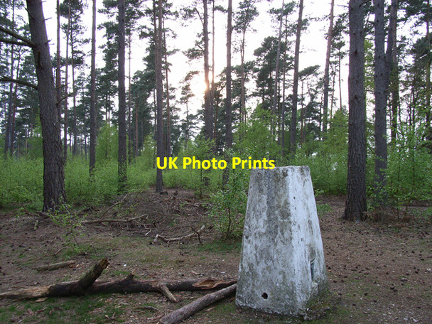 Photo 6"x4" Triangulation pillar, Beacon Hill Ewshot c2006