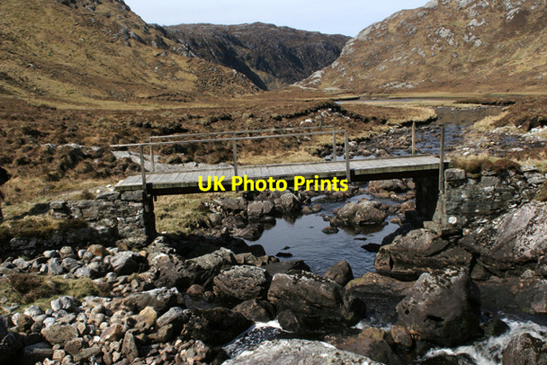 Photo 6"x4" Footbridge in Upper Gleann Dubh Ruigh a' Chnoic Bhig c2006