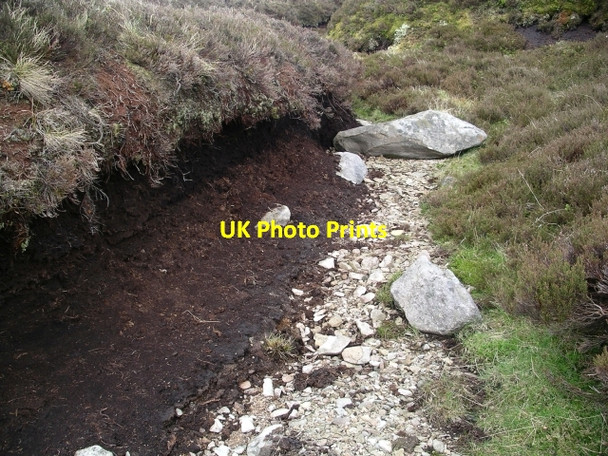 Photo 6"x4" Eroded peat gully, Windlestraw Law Wallet Knowe c2006