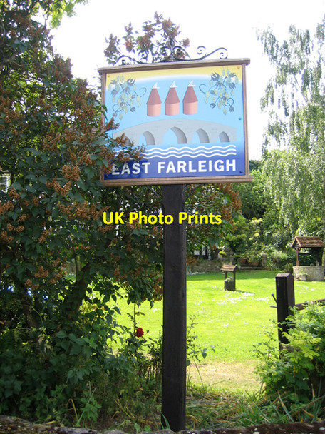 Photo 6"x4" Village sign, East Farleigh, Kent East Farleigh c2006