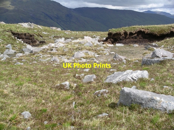 Photo 6"x4" Boulder field and peat outcrop, E ridge of Gairich. Allt na h-Airigh\/NH0400 c2006
