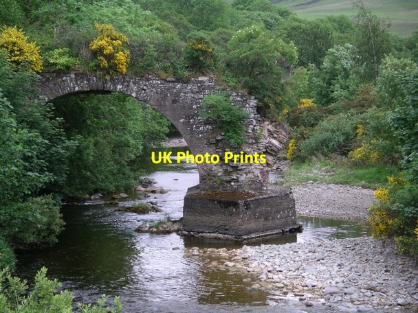 Photo 6"x4" Old Bridge (remains of), Deuchar. Wester Kershope c2006