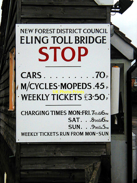 Photo 6"x4" Eling Toll Bridge Fees  in 2002 Totton c2002