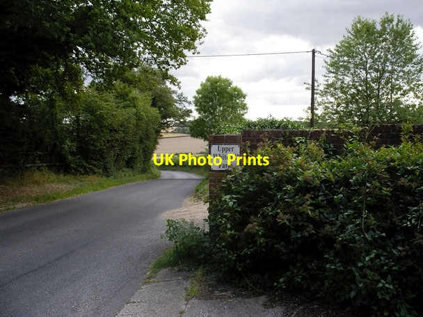 Photo 6"x4" Entrance to Upper Whitehill Farm and the Overton Road Laverstoke c2006