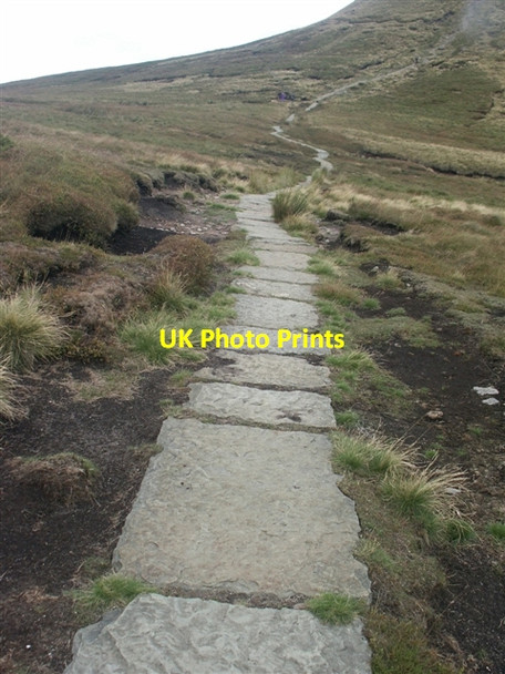 Photo 6"x4" Paved path, Kinder Scout Moorfield\/SK0492 c2006