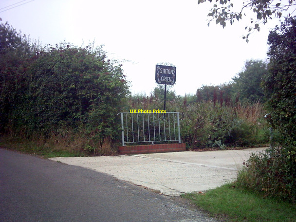 Photo 6"x4" Sibton Green Village Sign Hemp Green c2006