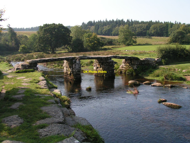Photo 6"x4" Postbridge Clapper Bridge Bellever c2004