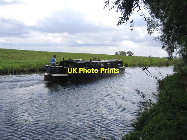 Photo 6"x4" Narrow Boat on the Great Ouse, Willingham, Cambs The Hermitage c2006