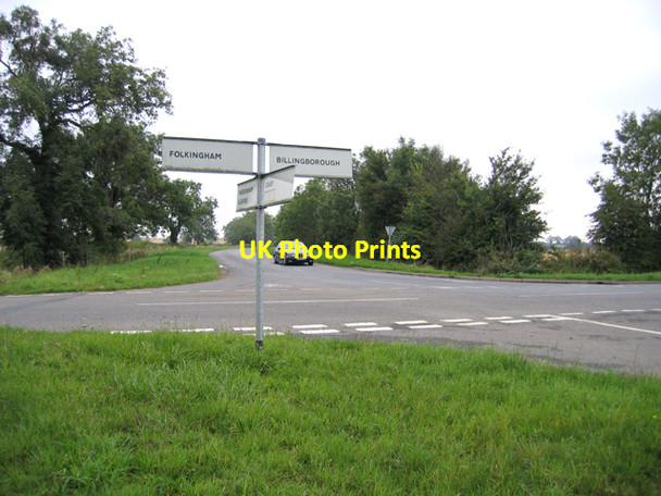 Photo 6"x4" Crossroads between Folkingham and Billingborough, Lincs Birthorpe c2006