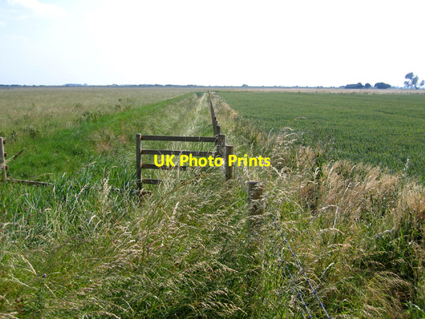 Photo 6"x4" Farmland from Frampton Roads, Frampton Marsh, Lincs Sandholme\/TF3337 c2006