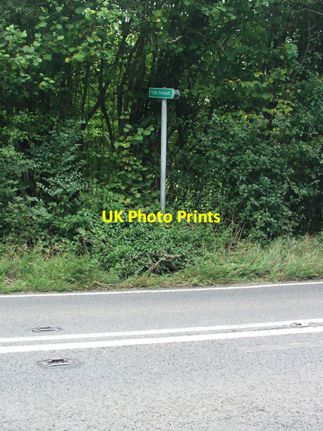 Photo 6"x4" Footpath sign, A29 Rowhook c2006