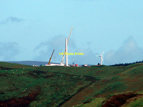 Photo 6"x4" A distant windmill Ceinws c2006