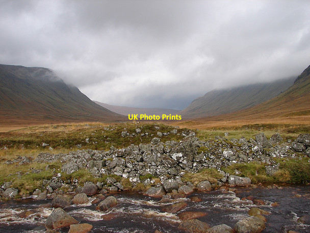 Photo 6"x4" Uisge Labhair and Strath Ossian River Ossian c2006