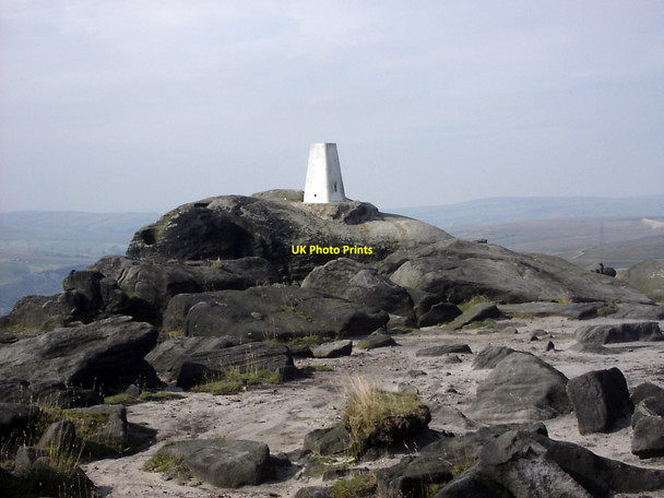 Photo 6"x4" Trig point on summit of Blackstone Edge Durn c2005