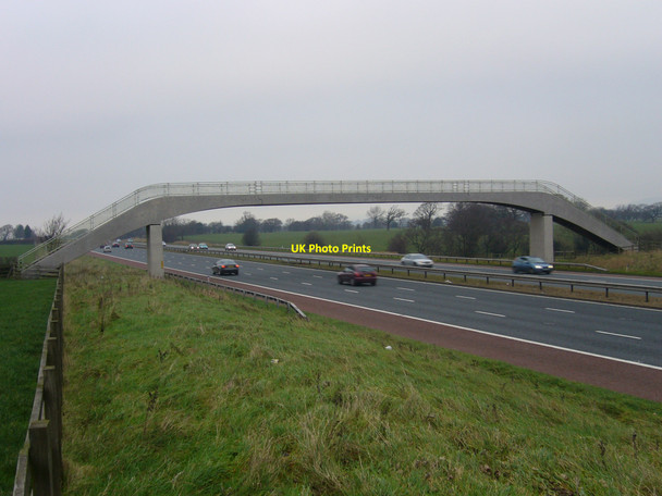Photo 6"x4" Footbridge over the M6 Broughton\/SD5235 c2006