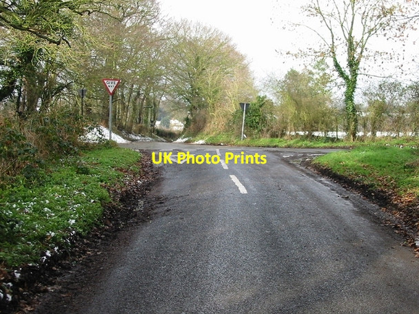 Photo 6"x4" Crossroads of Swanton Lane and Court Hill Stodmarsh c2007