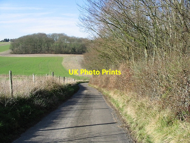 Photo 6"x4" Looking W along Bow Hill Upper Hardres Court c2007