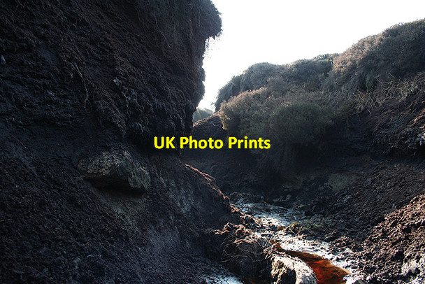 Photo 6"x4" Peat grough, Middle Moor Featherbed Moss\/SK1994 c2007