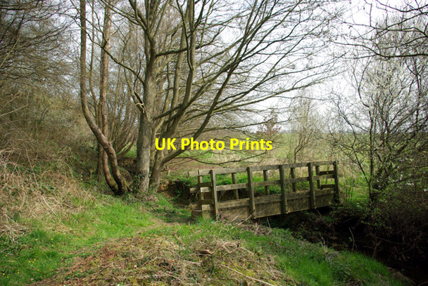 Photo 6"x4" Footbridge, edge of Roger's Wood Fosten Green c2007