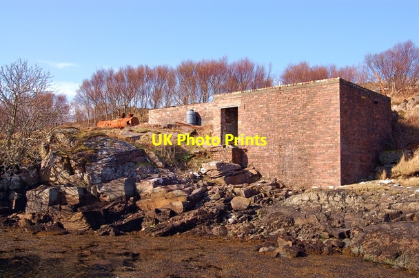 Photo 6"x4" Basking shark factory on Soay. Mol-chlach c2007