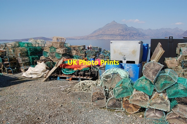 Photo 6"x4" Lobster pots by Elgol Jetty Elgol c2007