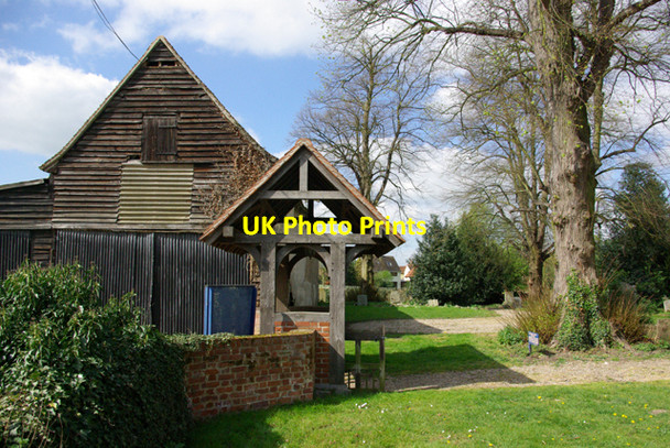 Photo 6"x4" Barn and lych gate Rotten End\/TL7229 c2007