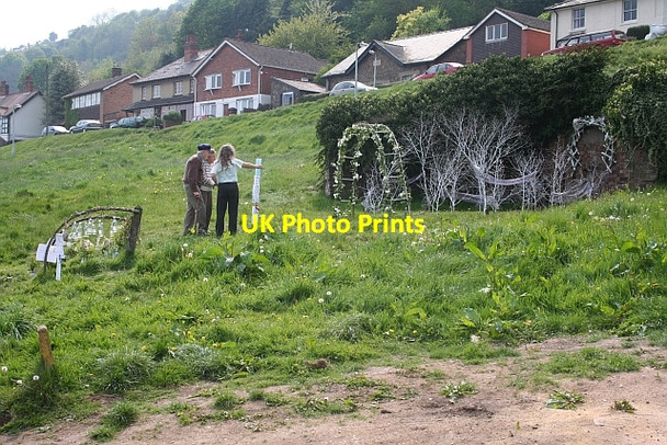 Photo 6"x4" Lower Wyche Spout and Trough - 2007 Well Dressing - Elgar Great Malvern c2007