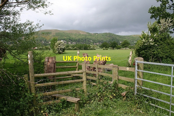 Photo 6"x4" Fields of Brickbarns Farm and a Trio of Stiles Marl Bank c2007